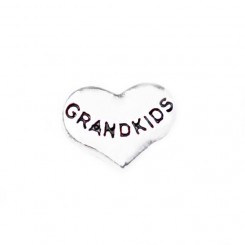 Grandkids - Silver Tone Heart
